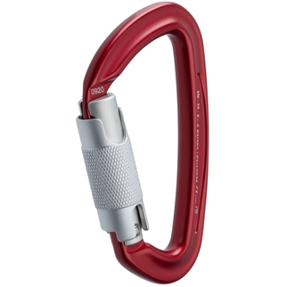 NRS Sliq Twist Lock Carabiner red silver
